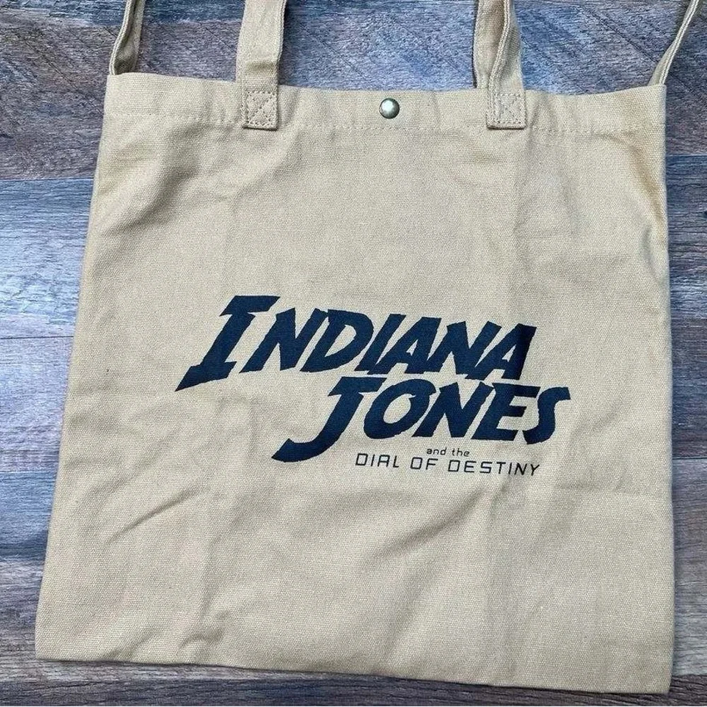 Indiana Jones Canvas Tote Bag Dial of Destiny Official Movie Logo Merchandise
